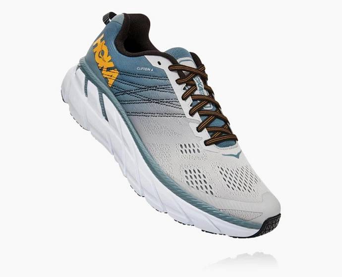 Tenis Para Caminar Hoka Clifton 6 Hombre Azules Claro | Mexico-6718354