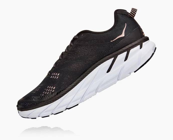 Tenis Para Caminar Hoka Clifton 6 Mujer Negros | Mexico-0435718