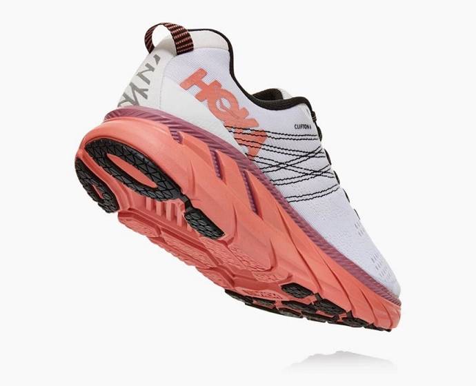 Tenis Para Caminar Hoka Clifton 6 Mujer Blancos Coral | Mexico-3817642