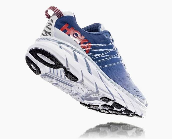 Tenis Para Caminar Hoka Clifton 6 Mujer Blancos Azules | Mexico-4296173