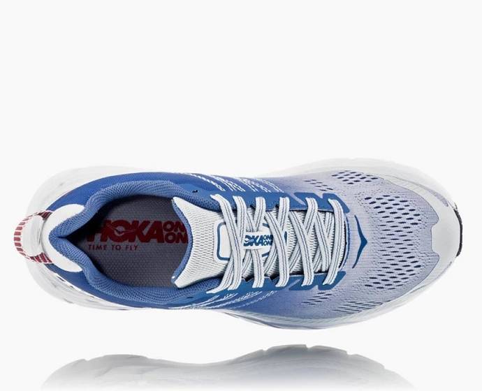 Tenis Para Caminar Hoka Clifton 6 Mujer Blancos Azules | Mexico-4296173