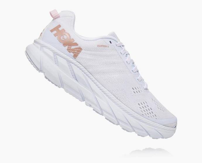 Tenis Para Caminar Hoka Clifton 6 Mujer Blancos | Mexico-8641530