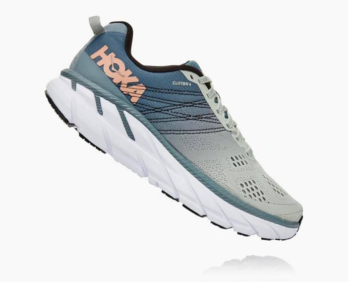 Tenis Para Caminar Hoka Clifton 6 Mujer Azules Claro | Mexico-9361725