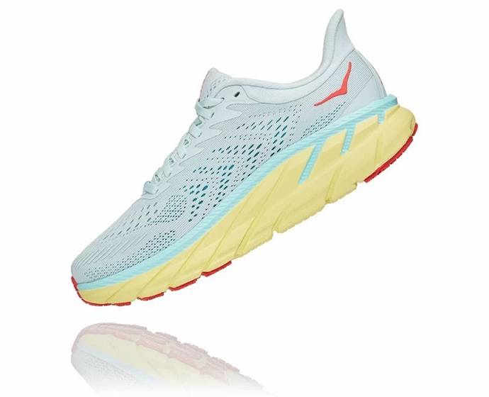 Tenis Para Caminar Hoka Clifton 7 Mujer Blancos Coral | Mexico-2604957