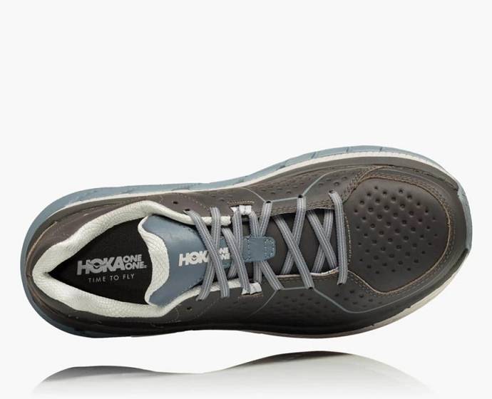 Tenis Para Caminar Hoka Gaviota Cuero Hombre Grises | Mexico-7418965