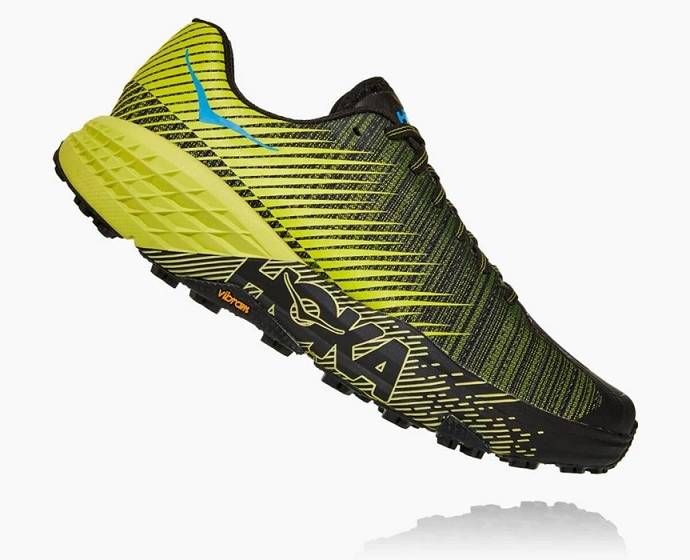 Tenis Para Caminar Hoka Speedgoat Hombre Amarillos Negros | Mexico-3108672