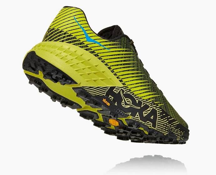 Tenis Para Caminar Hoka Speedgoat Hombre Amarillos Negros | Mexico-3108672