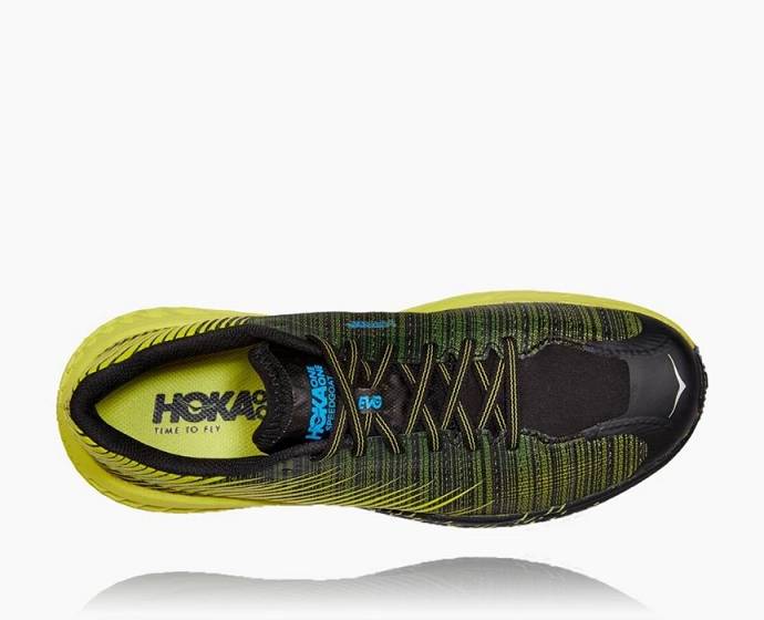 Tenis Para Caminar Hoka Speedgoat Hombre Amarillos Negros | Mexico-3108672