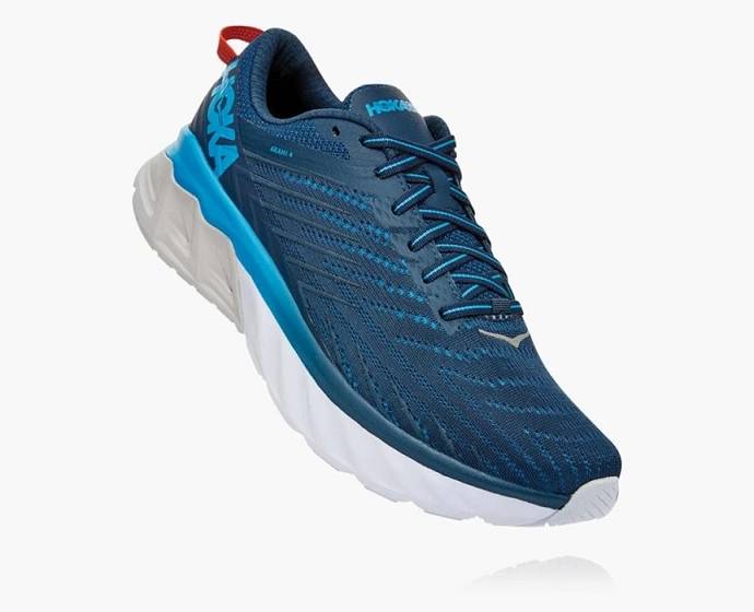 Tenis Para Correr En Carretera Hoka Arahi 4 Anchos Hombre Azules | Mexico-1374682