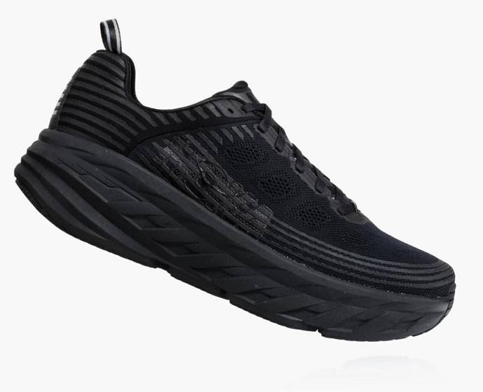 Tenis Para Correr En Carretera Hoka Bondi 6 Anchos Hombre Negros | Mexico-1698732