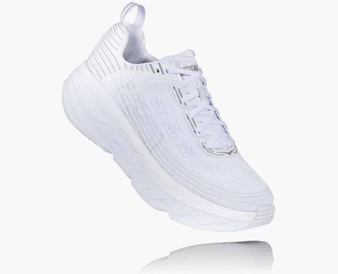 Tenis Para Correr En Carretera Hoka Bondi 6 Anchos Hombre Blancos | Mexico-2514370