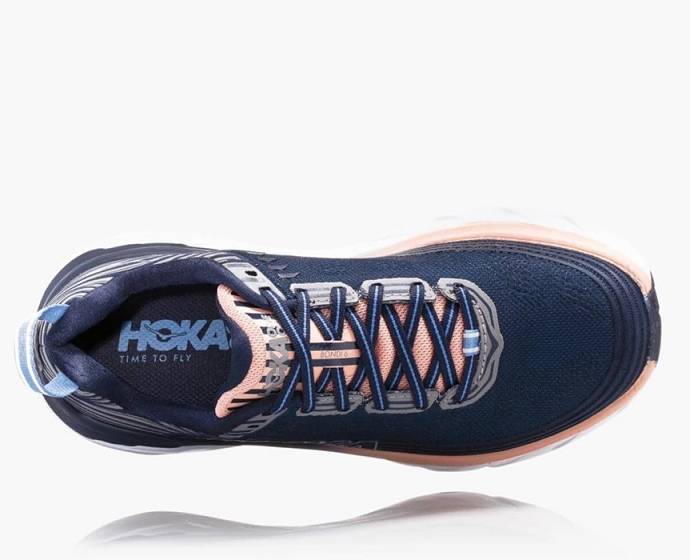 Tenis Para Correr En Carretera Hoka Bondi 6 Mujer Azul Marino | Mexico-3240856