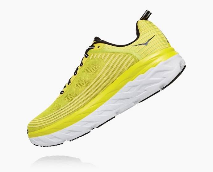 Tenis Para Correr En Carretera Hoka Bondi 6 Anchos Hombre Amarillos | Mexico-5186934