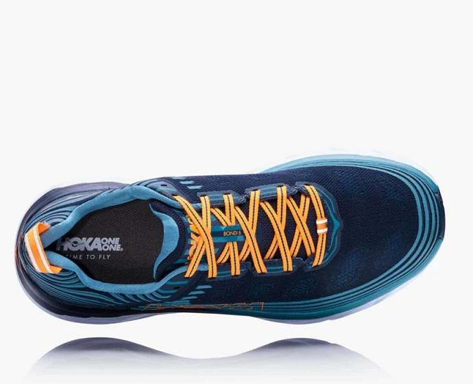 Tenis Para Correr En Carretera Hoka Bondi 6 Hombre Azules | Mexico-6918750