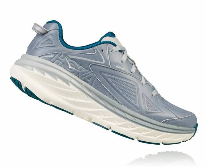 Tenis Para Correr En Carretera Hoka Bondi Cuero Anchos Mujer Azules | Mexico-6947152