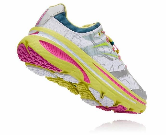 Tenis Para Correr En Carretera Hoka Bondi B Mujer Blancos Verdes | Mexico-9065712