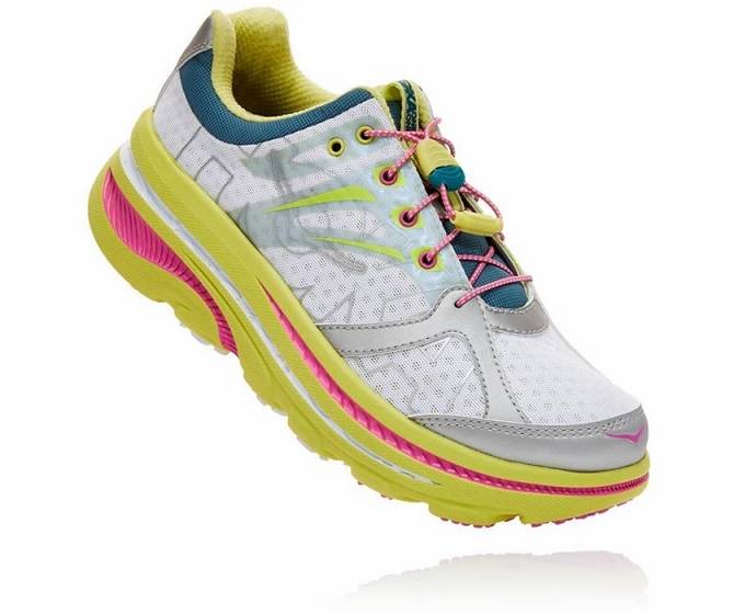 Tenis Para Correr En Carretera Hoka Bondi B Mujer Blancos Verdes | Mexico-9065712