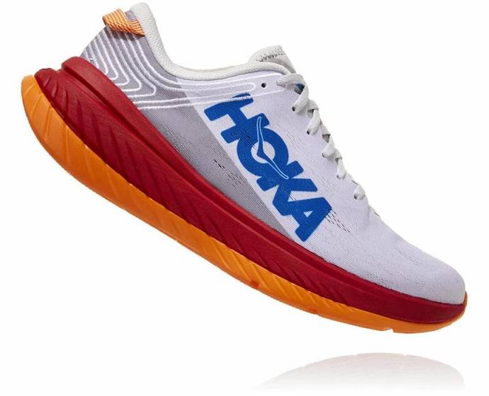 Tenis Para Correr En Carretera Hoka Carbon X Mujer Blancos Rojos | Mexico-0832174