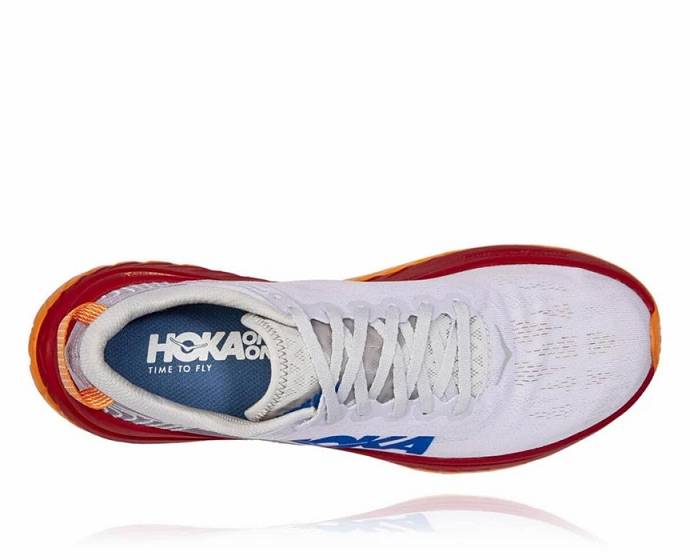 Tenis Para Correr En Carretera Hoka Carbon X Mujer Blancos Rojos | Mexico-0832174