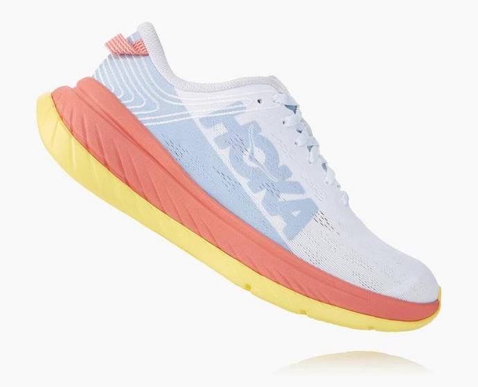 Tenis Para Correr En Carretera Hoka Carbon X Mujer Blancos Coral | Mexico-3890645