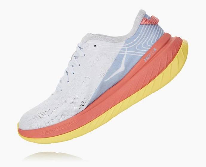 Tenis Para Correr En Carretera Hoka Carbon X Mujer Blancos Coral | Mexico-3890645