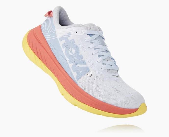 Tenis Para Correr En Carretera Hoka Carbon X Mujer Blancos Coral | Mexico-3890645