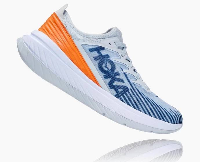 Tenis Para Correr En Carretera Hoka Carbon X Hombre Blancos Azules | Mexico-4281367