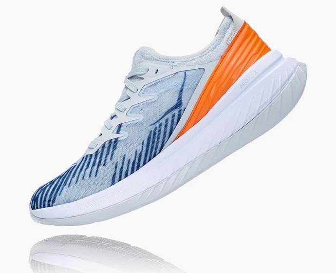 Tenis Para Correr En Carretera Hoka Carbon X Hombre Blancos Azules | Mexico-4281367