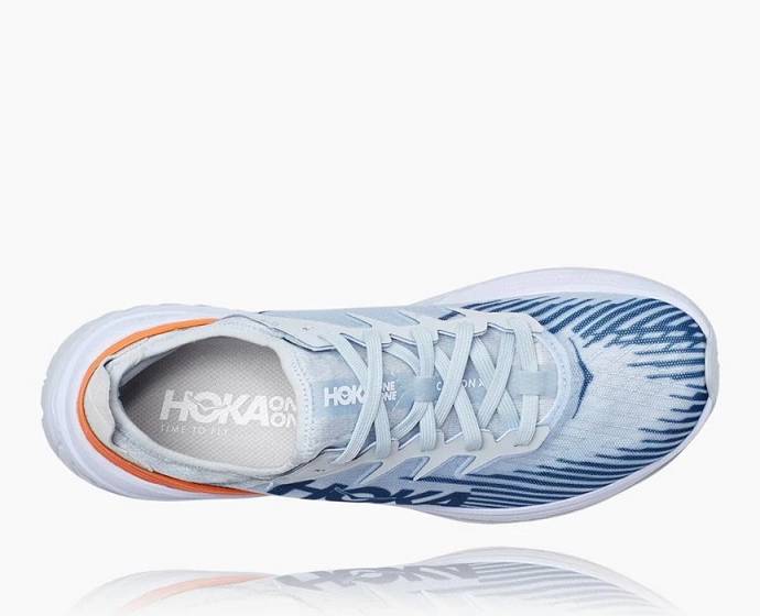 Tenis Para Correr En Carretera Hoka Carbon X Hombre Blancos Azules | Mexico-4281367