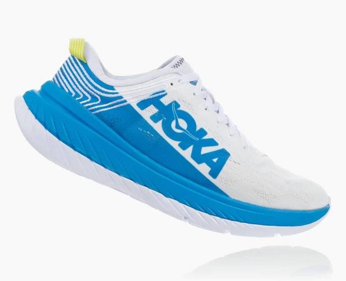 Tenis Para Correr En Carretera Hoka Carbon X Mujer Blancos Azules | Mexico-6815492