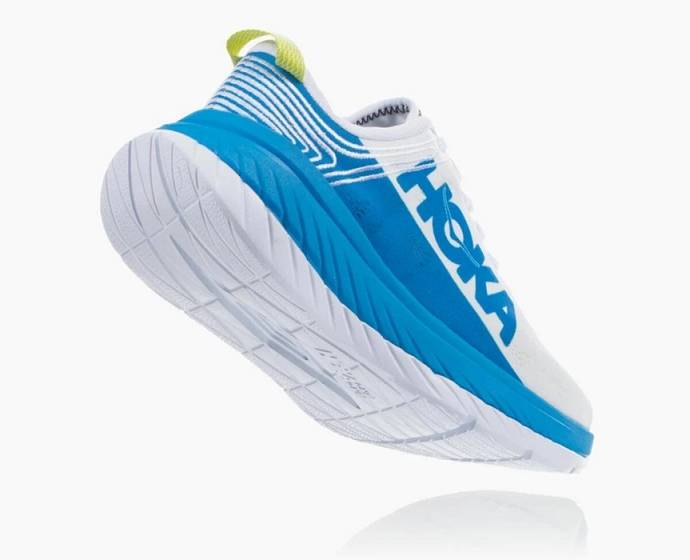 Tenis Para Correr En Carretera Hoka Carbon X Mujer Blancos Azules | Mexico-6815492