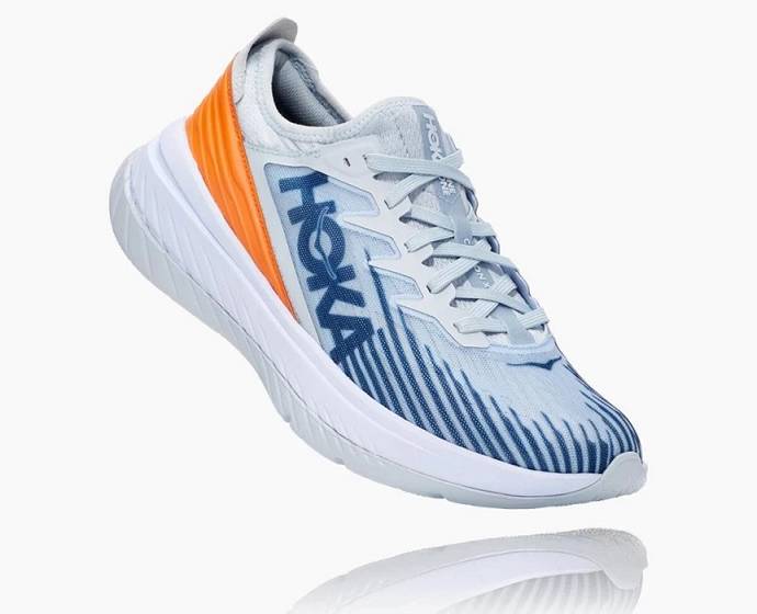 Tenis Para Correr En Carretera Hoka Carbon X-SPE Mujer Blancos Azules | Mexico-8640251