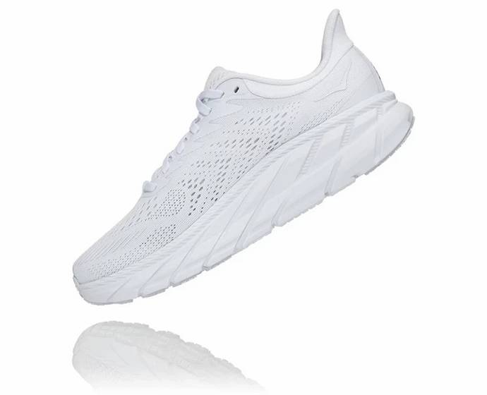 Tenis Para Correr En Carretera Hoka Clifton 7 Hombre Blancos | Mexico-0426958