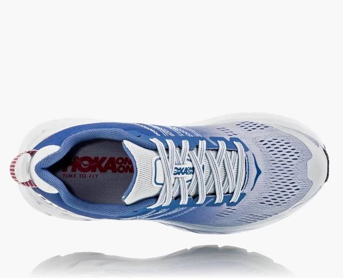 Tenis Para Correr En Carretera Hoka Clifton 6 Anchos Mujer Blancos Azules | Mexico-0496731