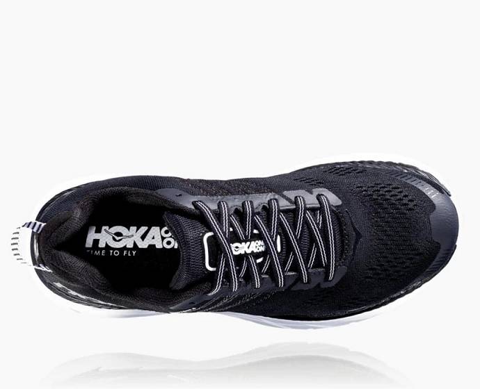 Tenis Para Correr En Carretera Hoka Clifton 6 Hombre Negros Blancos | Mexico-2051769