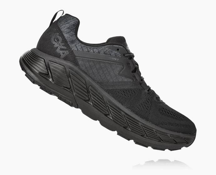 Tenis Para Correr En Carretera Hoka Gaviota 2 Hombre Negros | Mexico-0948267