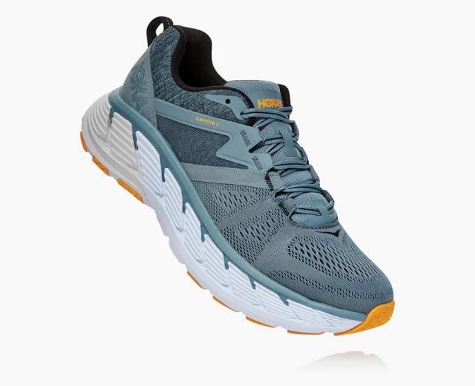 Tenis Para Correr En Carretera Hoka Gaviota 2 Hombre Azules Claro | Mexico-9548702