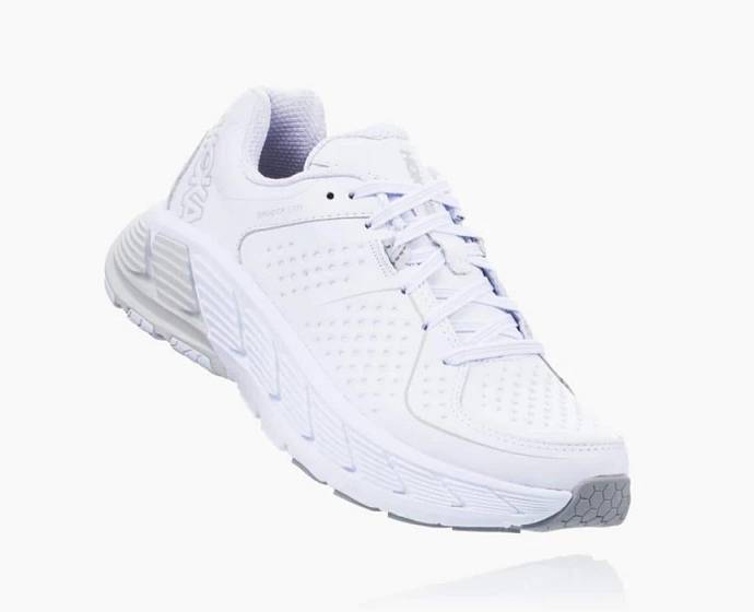 Tenis Para Correr En Carretera Hoka Gaviota Cuero Mujer Blancos | Mexico-9678042