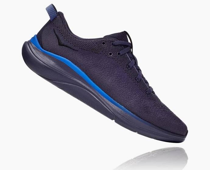 Tenis Para Correr En Carretera Hoka Hupana Flow Anchos Hombre Azul Marino | Mexico-0972361