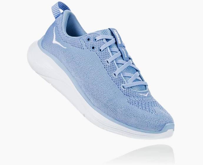 Tenis Para Correr En Carretera Hoka Hupana Flow Anchos Mujer Azules Claro | Mexico-4295760