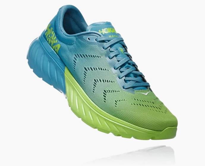 Tenis Para Correr En Carretera Hoka Mach 2 Hombre Azules Verdes | Mexico-2185764