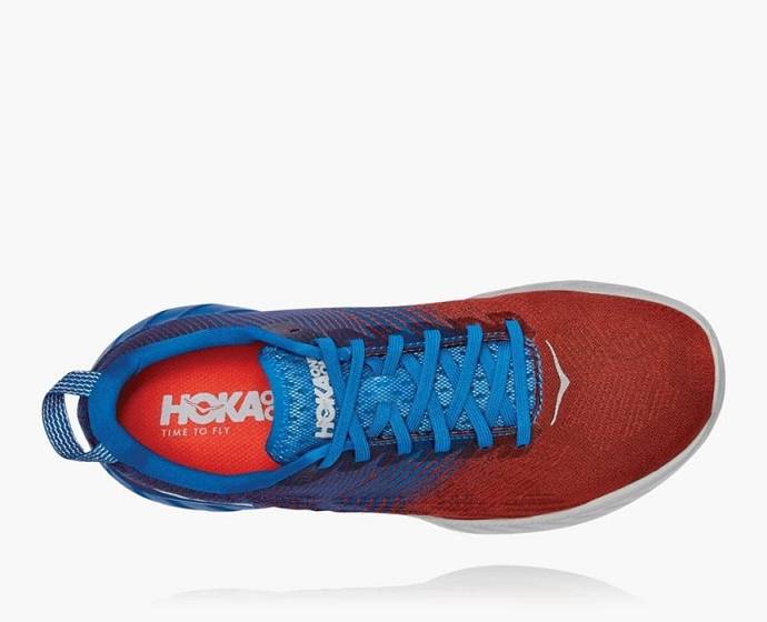 Tenis Para Correr En Carretera Hoka Mach 3 Hombre Azules Rojos | Mexico-5960182