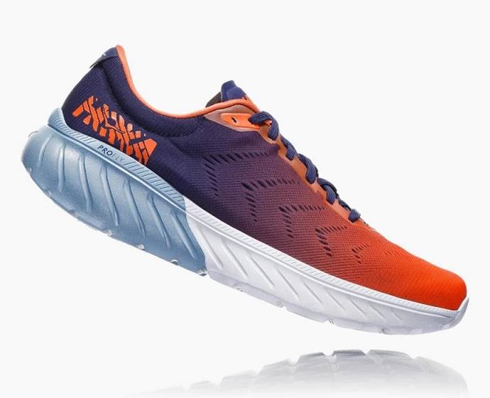 Tenis Para Correr En Carretera Hoka Mach 2 Hombre Azules Naranjas | Mexico-6328579