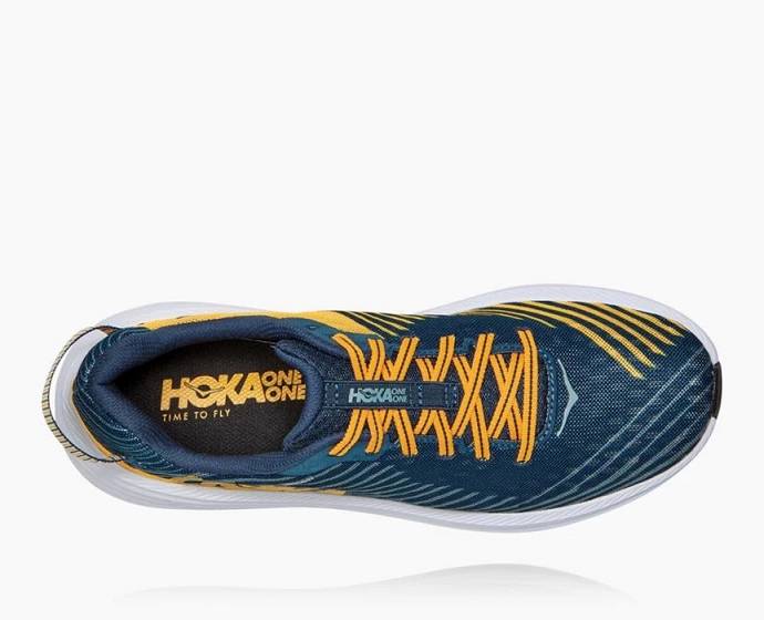 Tenis Para Correr En Carretera Hoka Rincon Hombre Azules Amarillos | Mexico-8502194