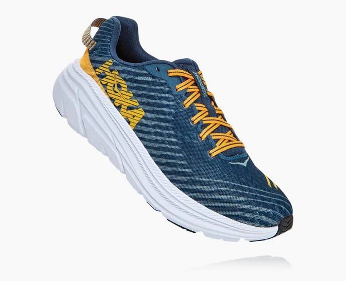 Tenis Para Correr En Carretera Hoka Rincon Hombre Azules Amarillos | Mexico-8502194