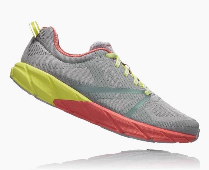 Tenis Para Correr En Carretera Hoka Tracer 2 Mujer Grises Coral | Mexico-2976034