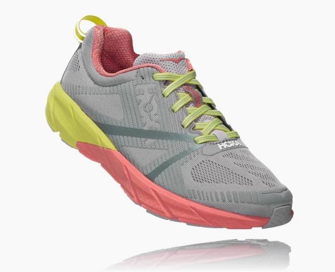 Tenis Para Correr En Carretera Hoka Tracer 2 Mujer Grises Coral | Mexico-2976034