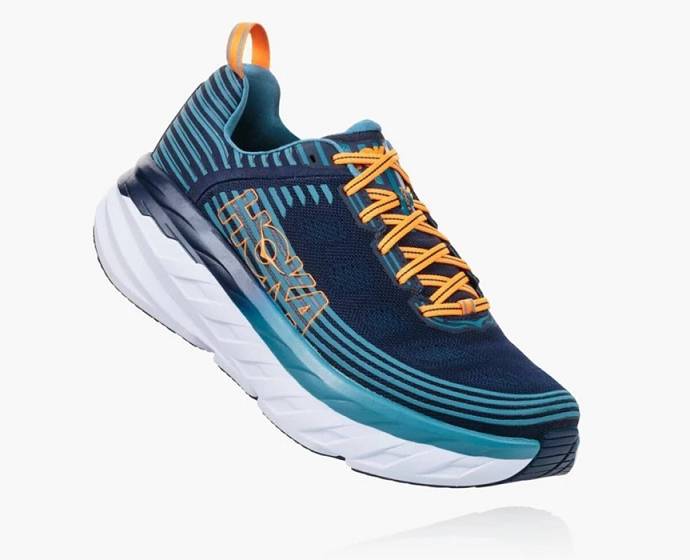 Tenis Para Correr Hoka Bondi 6 Anchos Hombre Azules | Mexico-3265104