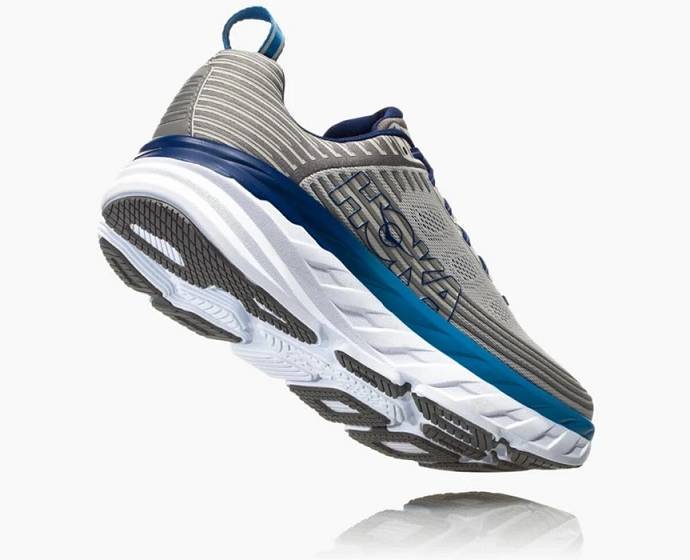 Tenis Para Correr Hoka Bondi 6 Hombre Plateados | Mexico-7216358