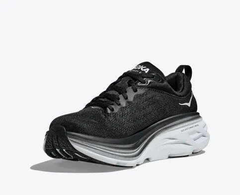 Tenis Para Correr Hoka Bondi 8 Hombre Negros Blancos | Mexico-9864075